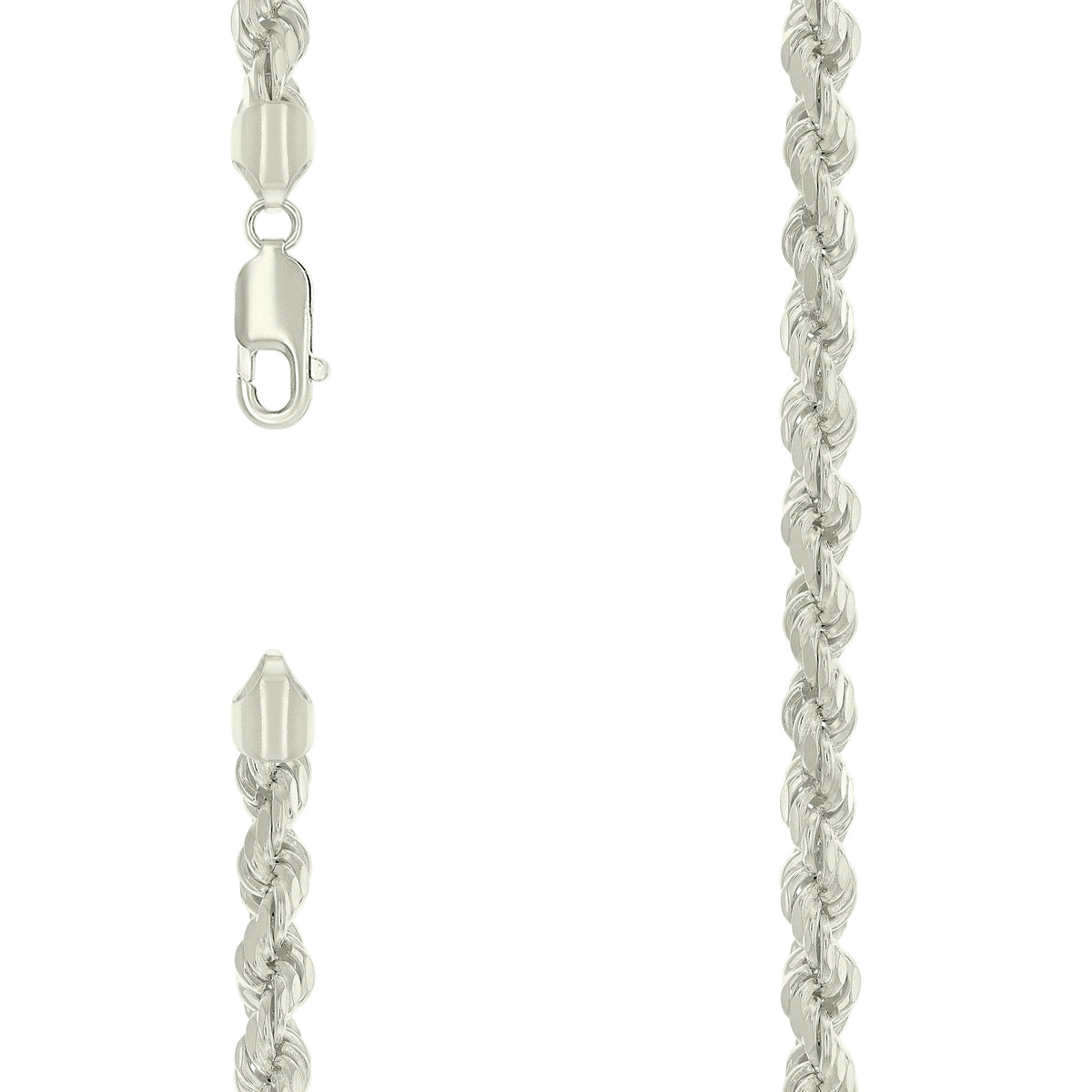 925 Silver Hollow Rope Chain 5.3mm-9"