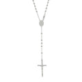 925 Sterling Silver Unisex Rosary Necklace 4mm Size 20 Inches