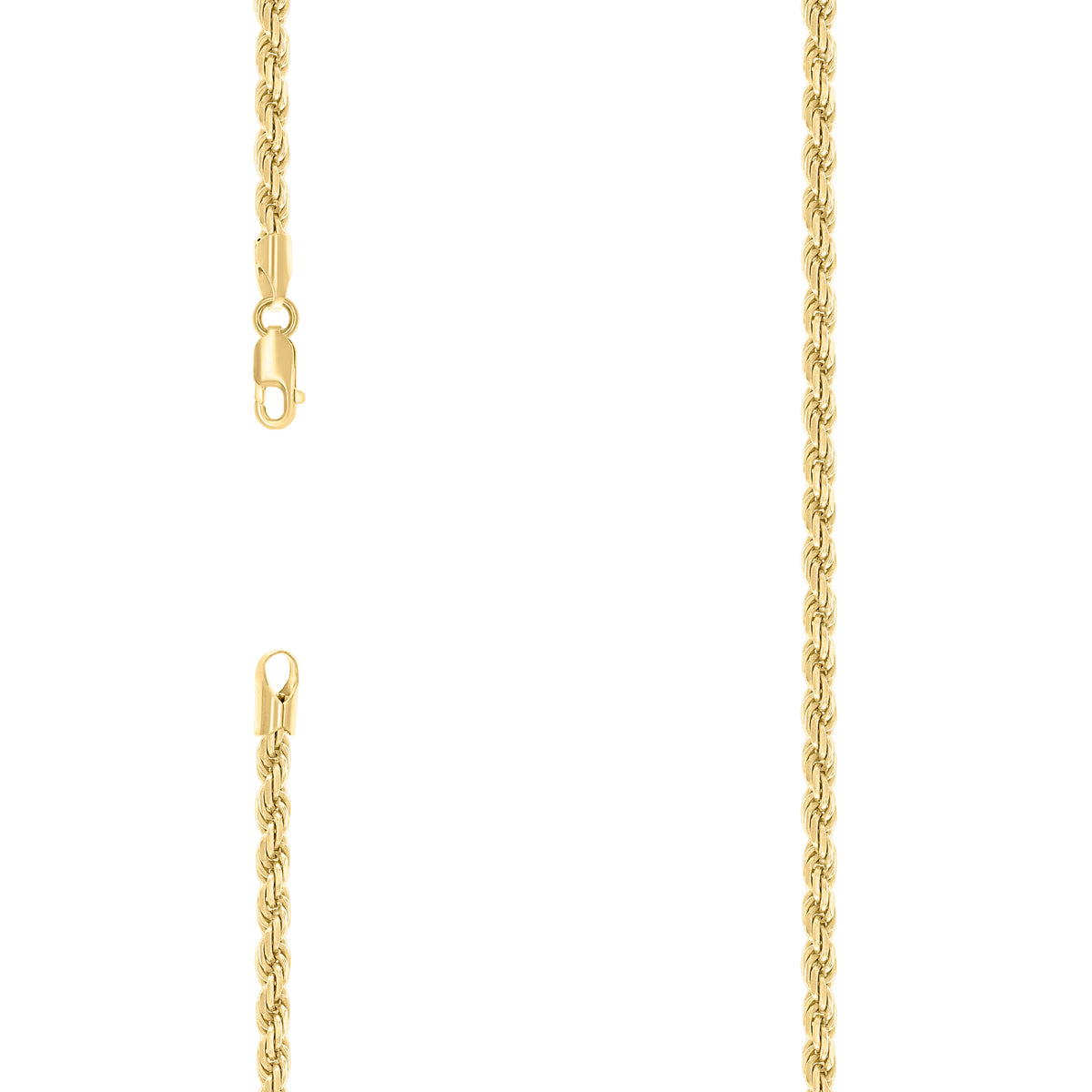 925 Silver Hollow Rope Chain 4mm-18"