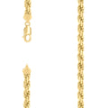 925 Silver Hollow Rope Chain 7.5mm-24"