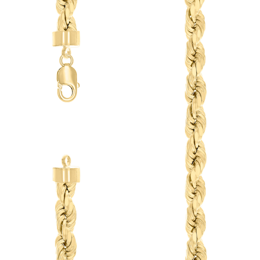 925 Silver Hollow Rope Chain 10mm-26"