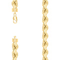 925 Silver Hollow Rope Chain 11mm-9"