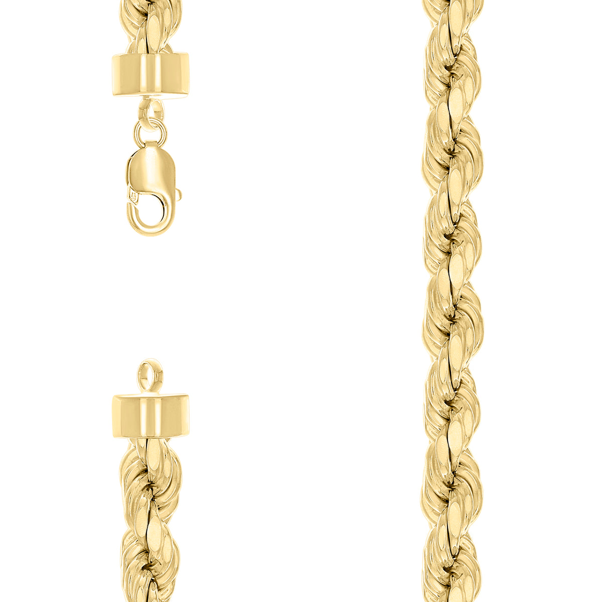 925 Silver Hollow Rope Chain 12mm-26"