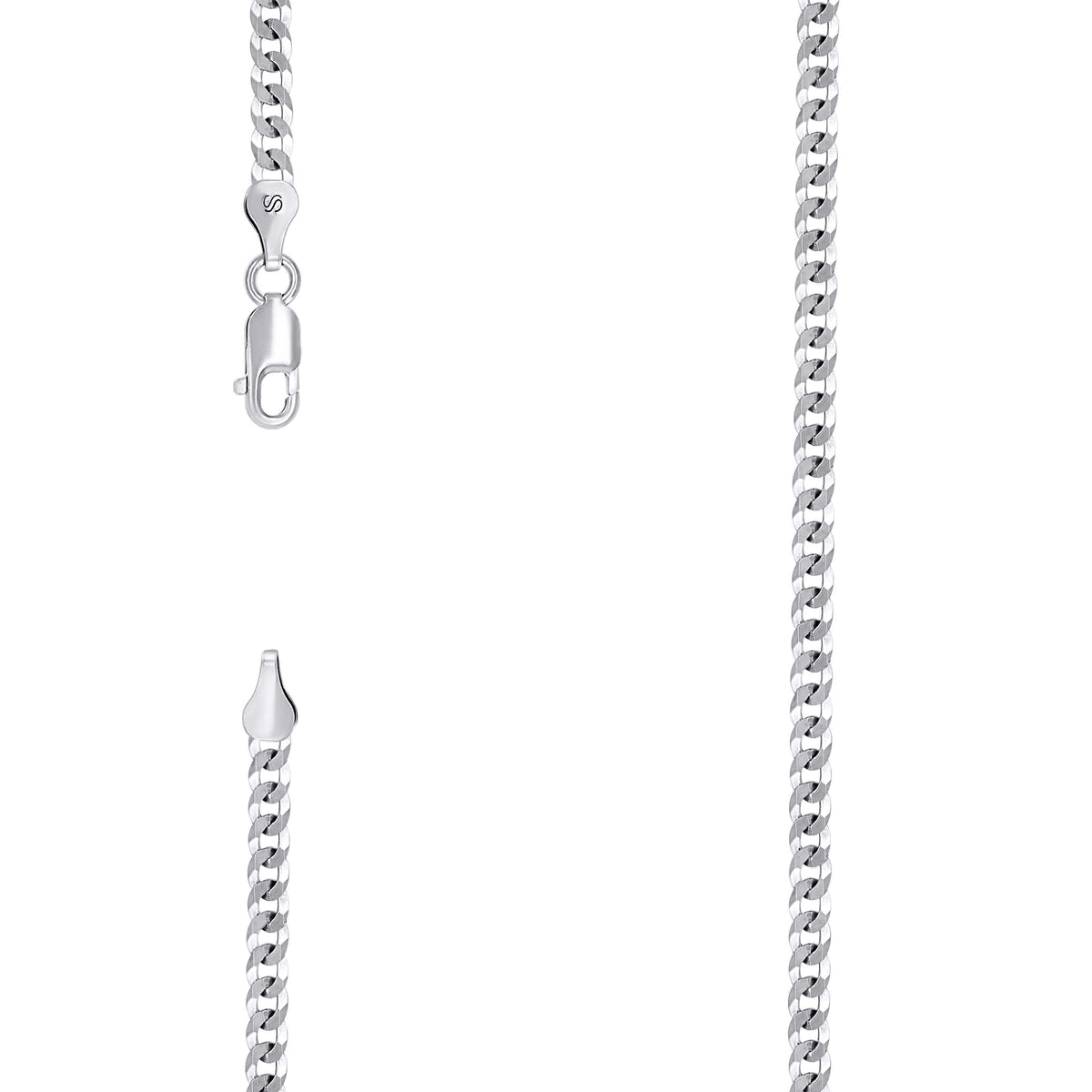 925 Silver Solid Super Flat Cuban Chain 3mm-18