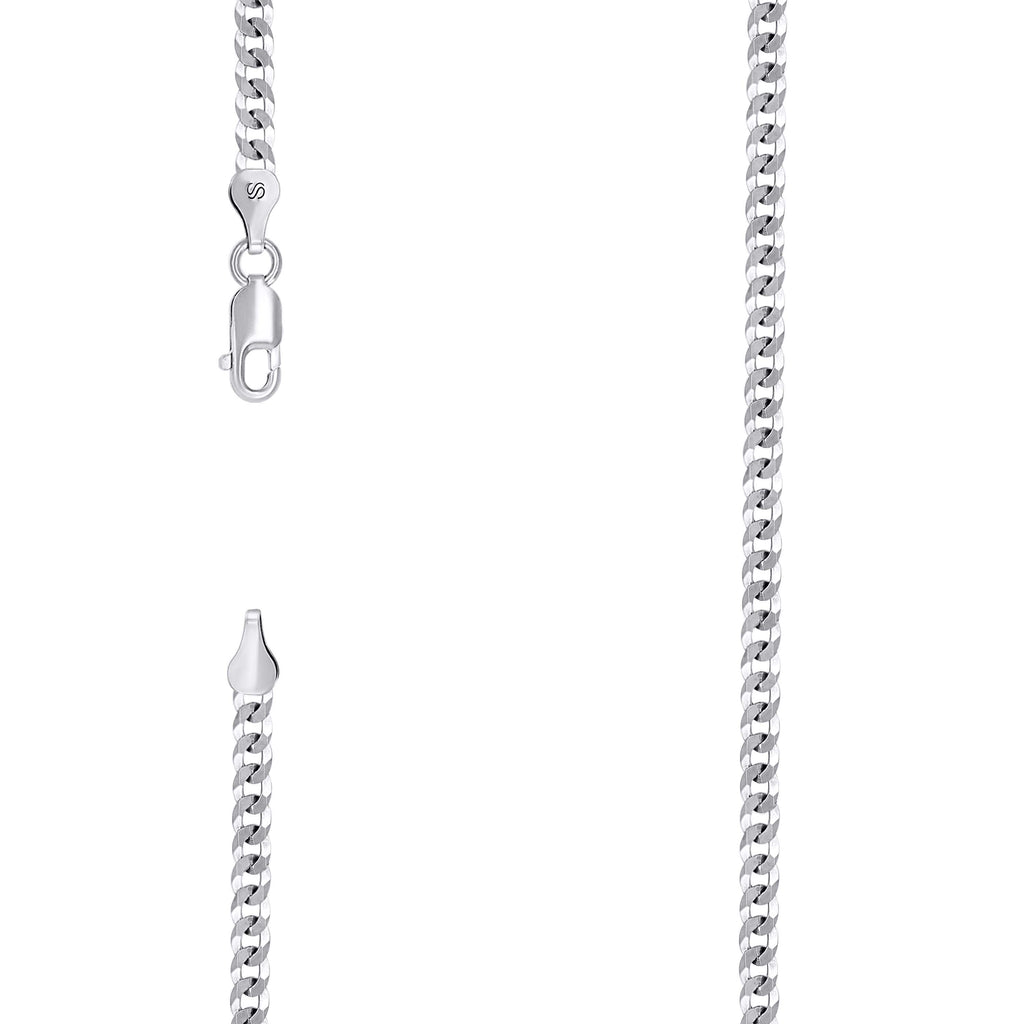 925 Silver Solid Super Flat Cuban Chain 3mm-16