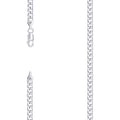 925 Silver Solid Super Flat Cuban Chain 3.7mm-8