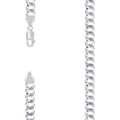 925 Silver Solid Super Flat Cuban Chain 7.2mm