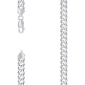 925 Silver Solid Super Flat Cuban Chain 7.8mm-26