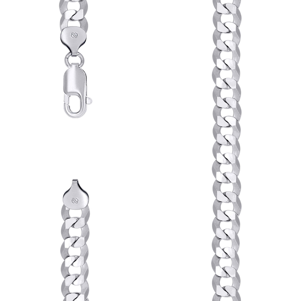 925 Silver Solid Super Flat Cuban Chain 8.6mm-8