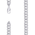 925 Silver Solid Super Flat Cuban Chain 10.8mm-9