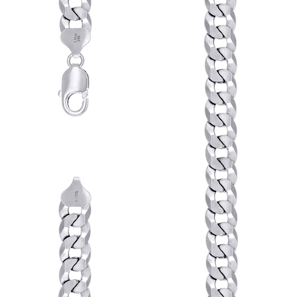 925 Silver Solid Super Flat Cuban Chain 10.8mm-22