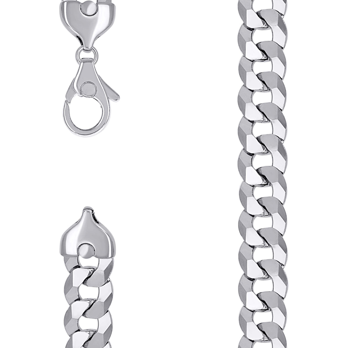 925 Silver Solid Super Flat Cuban Chain 16mm-9
