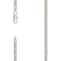 925 Silver Solid Super Flat Cuban Chain Silver 3mm-9