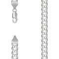 925 Silver Solid Super Flat Cuban Chain Silver 7.2mm-18