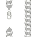 925 Silver Solid Super Flat Cuban Chain Silver 13.7mm-8