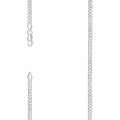 925 Silver Solid Pave Super Flat Cuban Chain Silver 3mm-16
