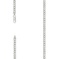 925 Silver Solid Pave Super Flat Cuban Chain Silver 3.7mm-24
