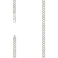 925 Silver Solid Pave Super Flat Cuban Chain Silver 5.2mm-20