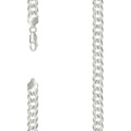 925 Silver Solid Pave Super Flat Cuban Chain Silver 8.6mm-26