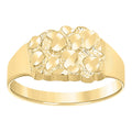 10K Yellow Gold Womens Nugget Fashion Ring Size 6