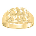 10K Yellow Gold Womens Nugget Fashion Ring Size 6