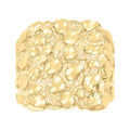 10K Yellow Gold Mens Nugget Fashion Ring Size 11