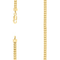 925 Silver Hollow Franco Chain Yellow 4.5mm