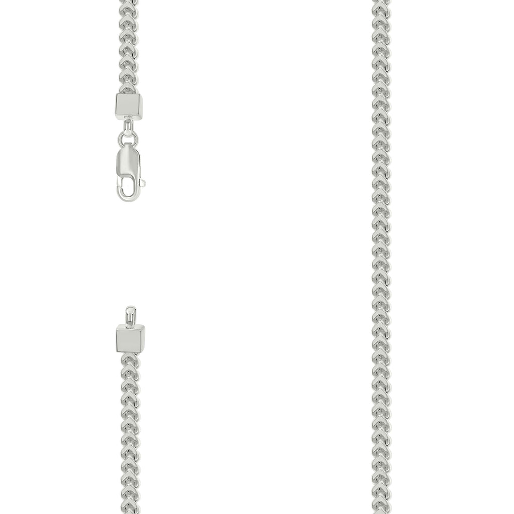 925 Silver Hollow Franco Chain Silver 2.5mm-22