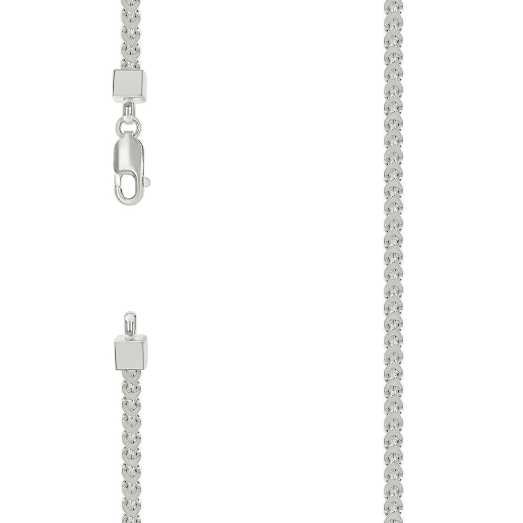 925 Silver Hollow Franco Chain Silver 3mm-7