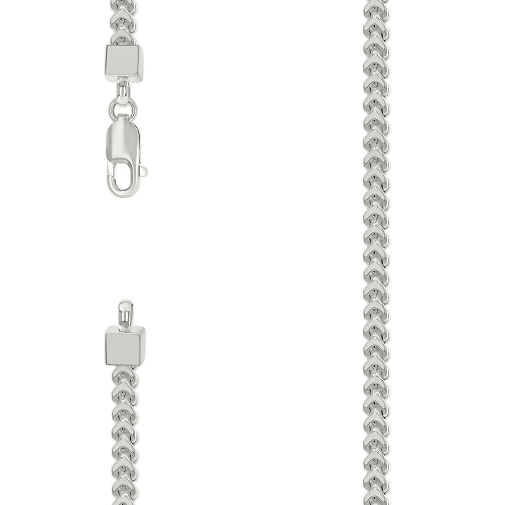 925 Silver Hollow Franco Chain Silver 3.5mm-22
