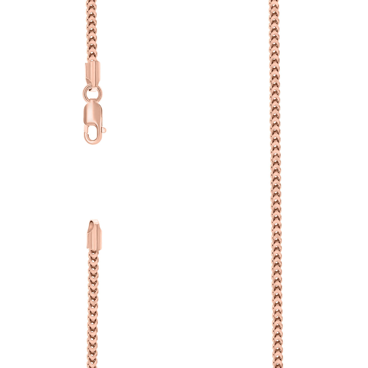 925 Silver Hollow Franco Chain Rose 2.5mm