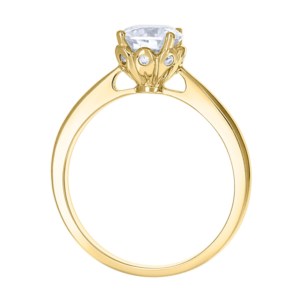 14K Gold Moissanite Ring S7
