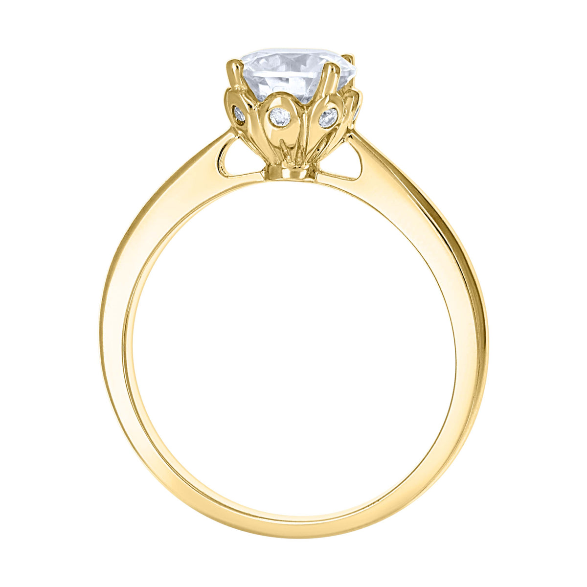 14K Gold Moissanite Ring S7