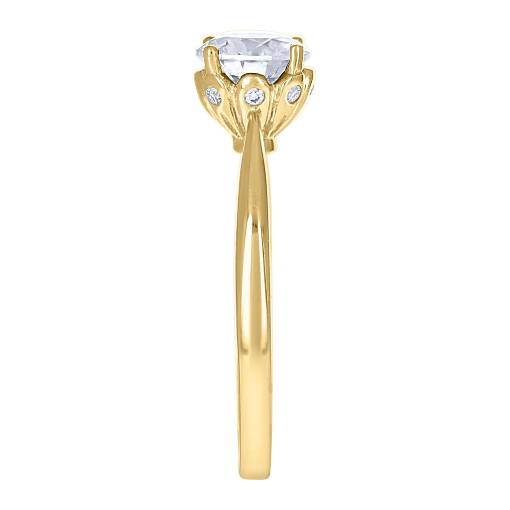14K Gold Moissanite Ring S7