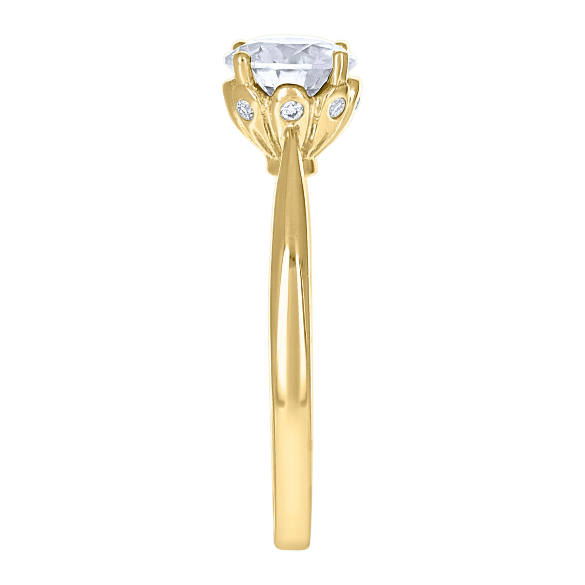 14K Gold Moissanite Ring S7