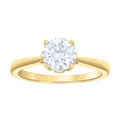 14K Gold Moissanite Ring S7