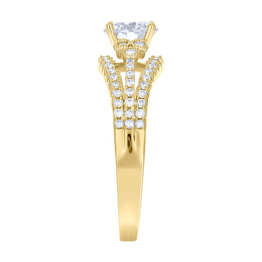 14K Gold Moissanite Ring S7