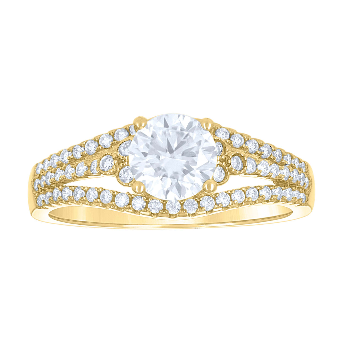 14K Gold Moissanite Ring S7