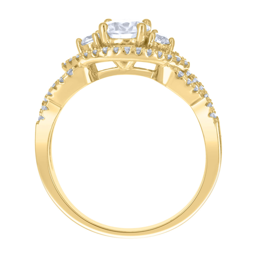 14K Gold Moissanite Ring S7