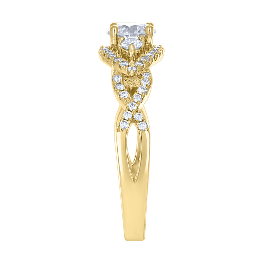 14K Gold Moissanite Ring S7