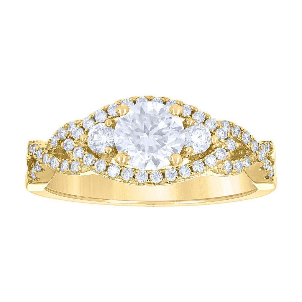 14K Gold Moissanite Ring S7