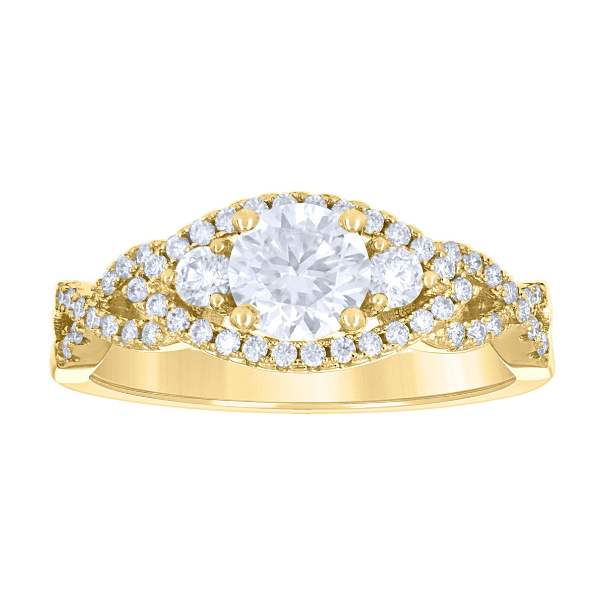 14K Gold Moissanite Ring S7