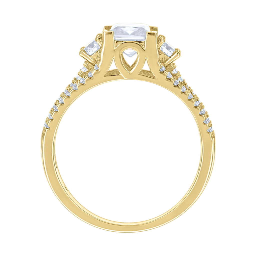 14K Gold Moissanite Ring S7