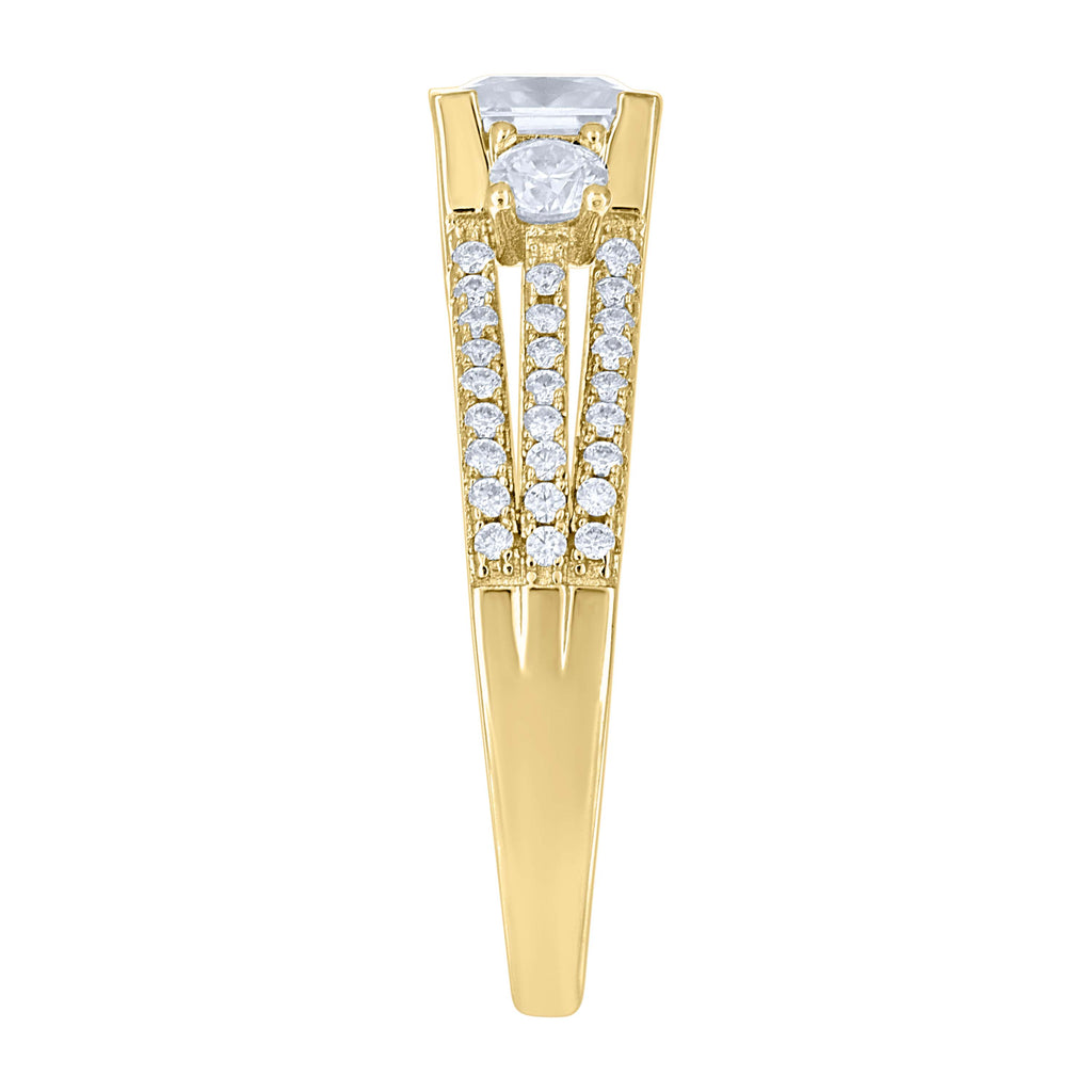 14K Gold Moissanite Ring S7