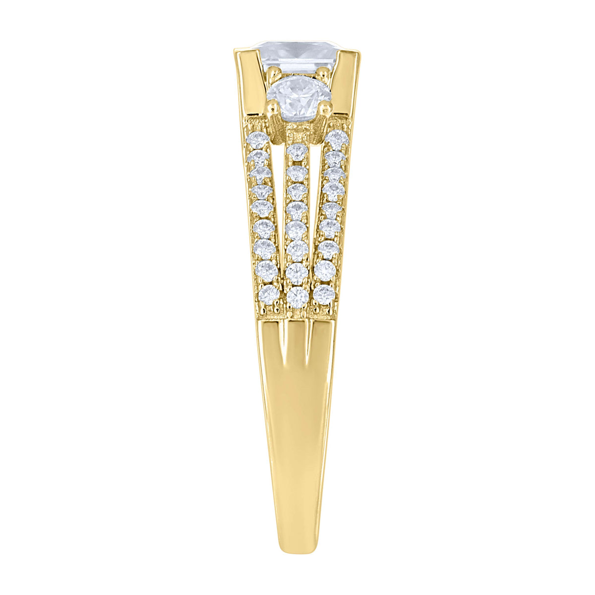 14K Gold Moissanite Ring S7