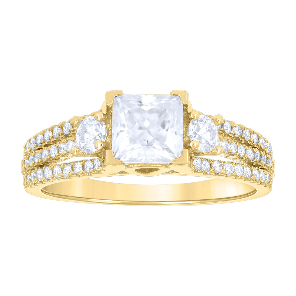 14K Gold Moissanite Ring S7