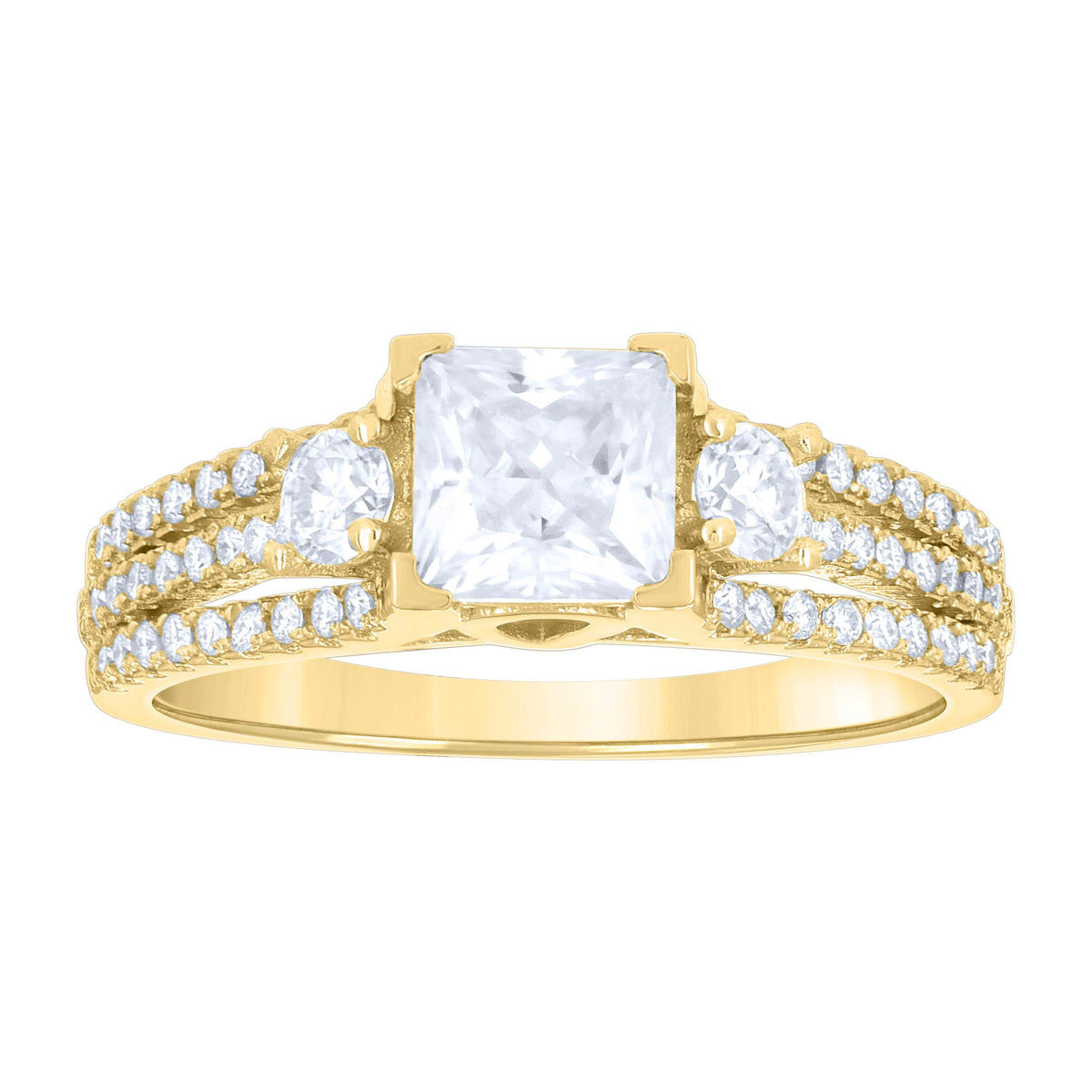 14K Gold Moissanite Ring S7