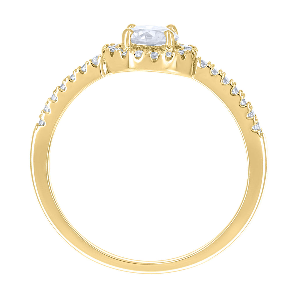 14K Gold Moissanite Ring S7