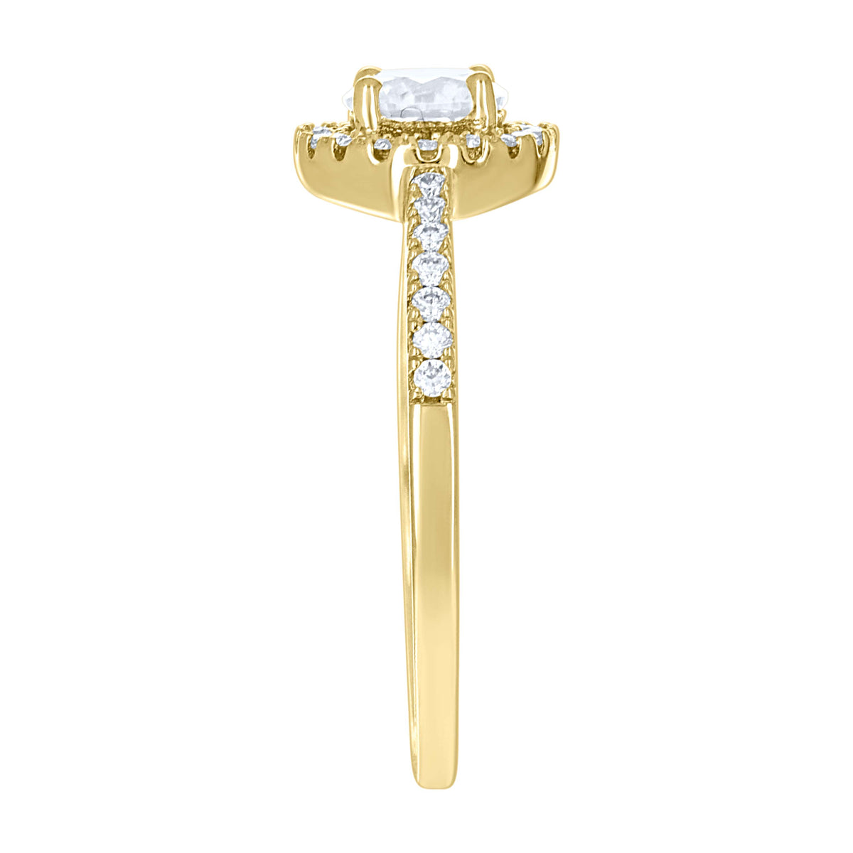 14K Gold Moissanite Ring S7