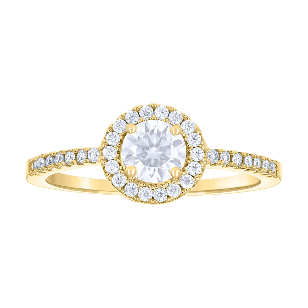 14K Gold Moissanite Ring S7